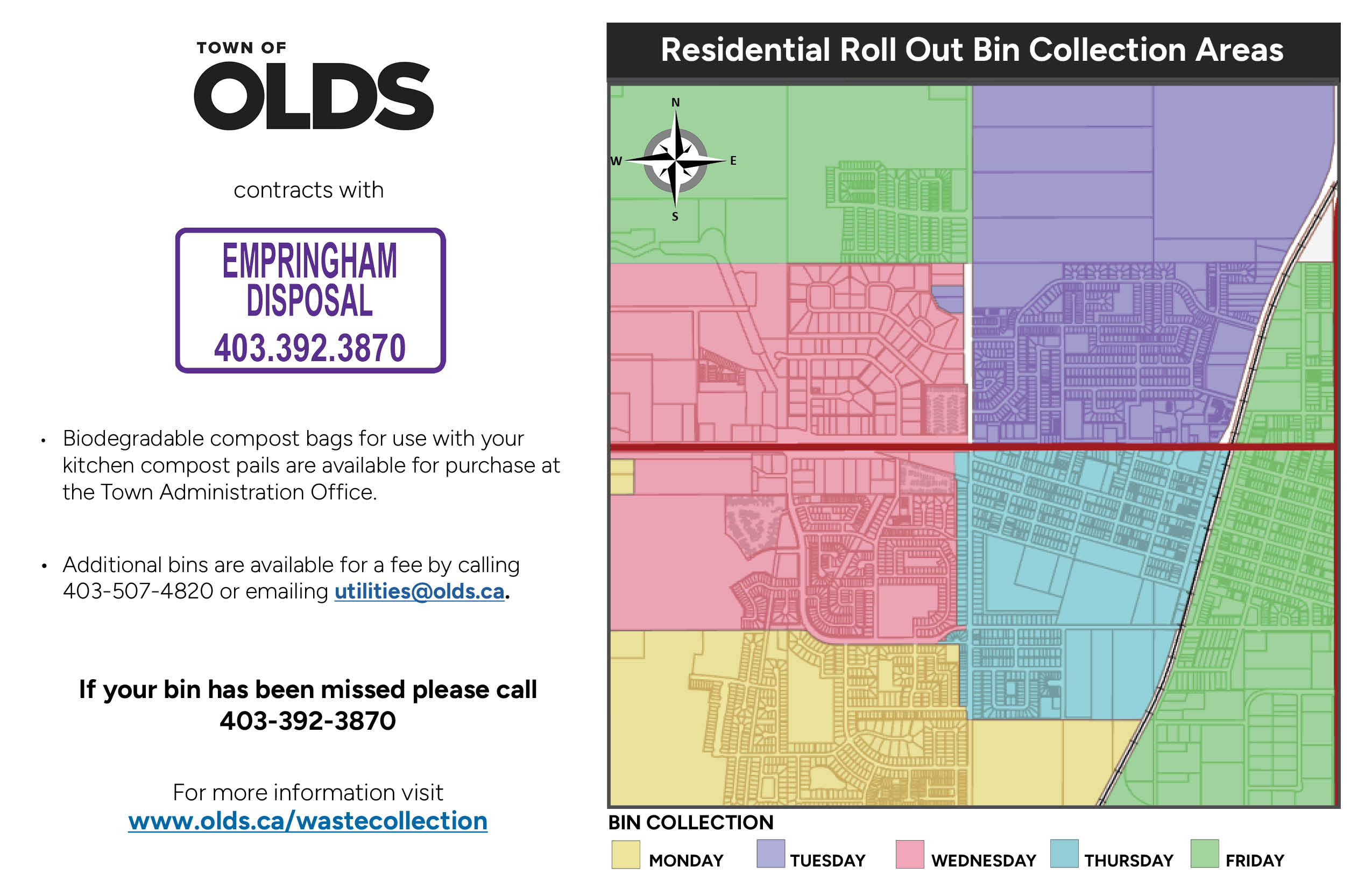 Garbage Compost Recycling Town Of Olds   2024 Waste Collection Curbside Area Map 